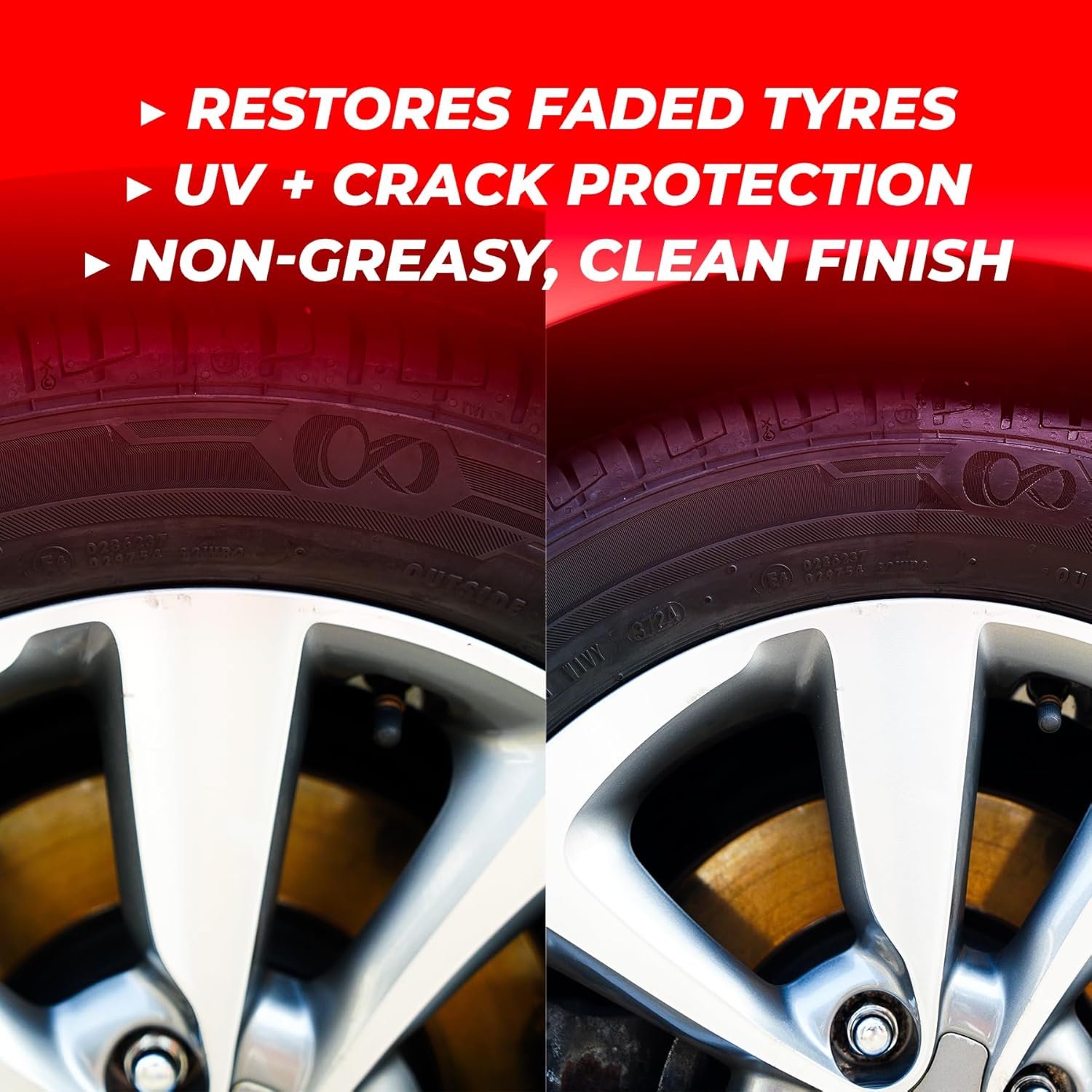 MAFRA Black 3Plus – 500ml Tire Blackener & Shiner | Renews, Softens & Protects Car Tyres