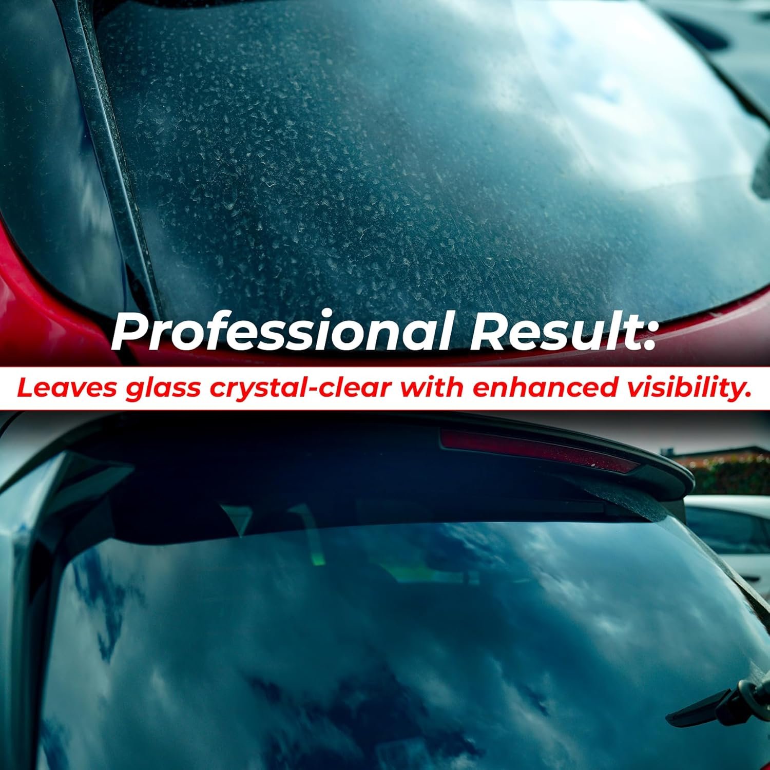 Car Glass Cleaner & Degreaser 500ml | Ammonia-Free, Streak-Free Window Cleaner | Removes Grease, Fingerprints & Smoke Residue