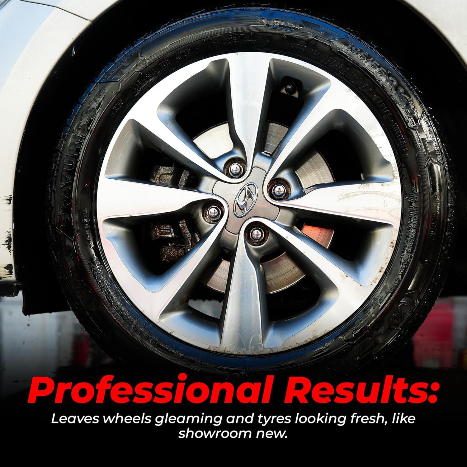 Wheel & Tyre Cleaner 500ml | Active Foam Alloy Rim & Tyre Cleaner | Removes Brake Dust, Road Grime & Restores Tyre Color | Protects Wheels & Rubber Tyres