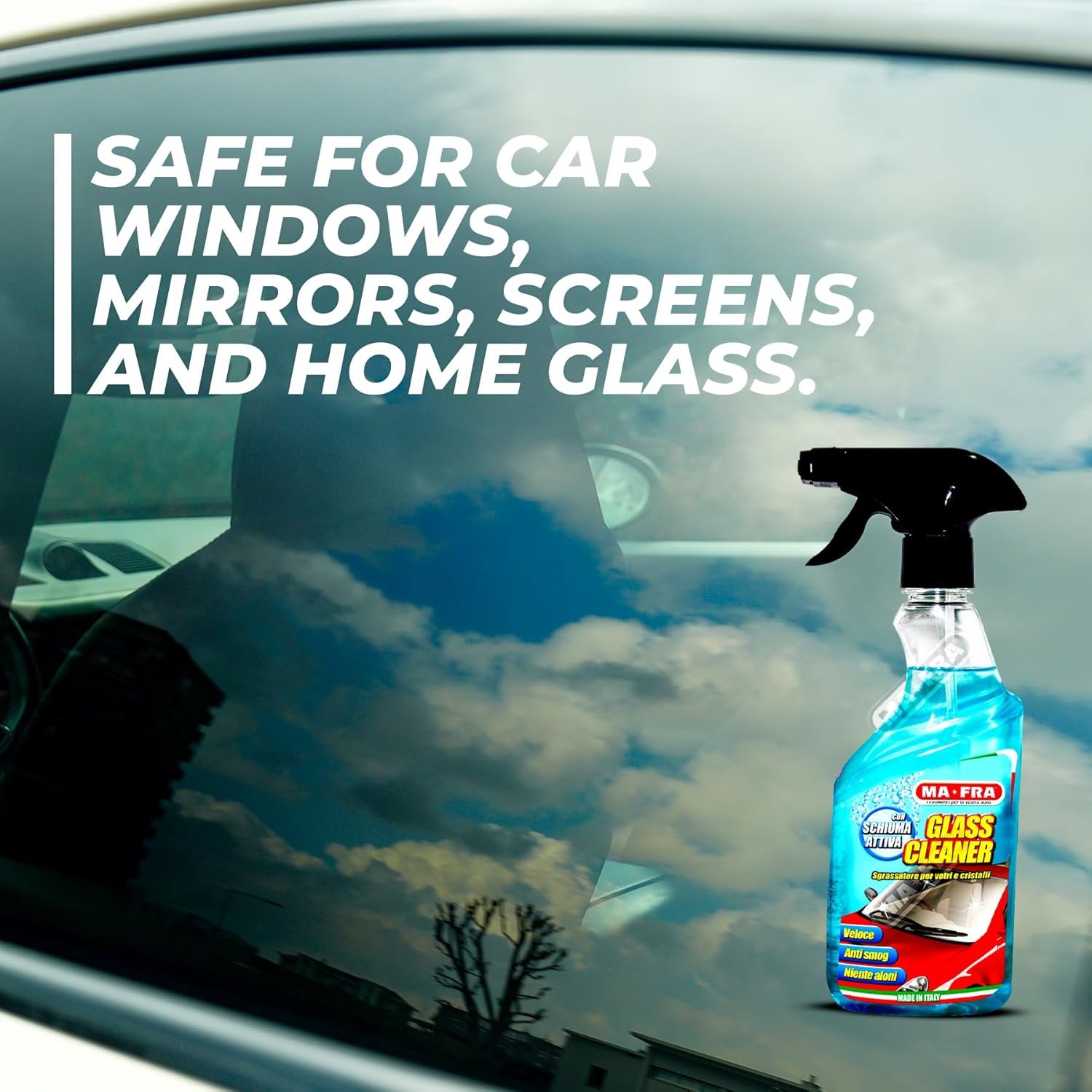 Car Glass Cleaner & Degreaser 500ml | Ammonia-Free, Streak-Free Window Cleaner | Removes Grease, Fingerprints & Smoke Residue - Image 4