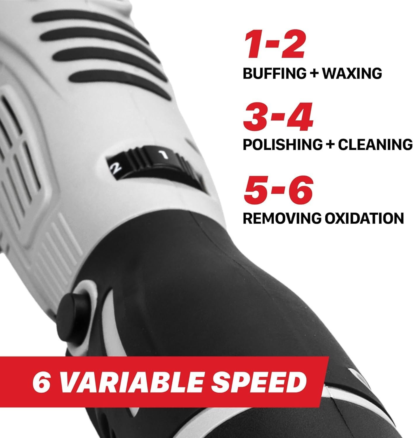 MaxShine M0312 V2 Professional Cordless Dual Action & Rotary Polisher | 6-Speed | Detailing & Scratch Repair - Image 4